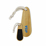 Bamboo Paddle Nail File-Logo