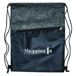 Crosshatch Drawstring Bag-Logo