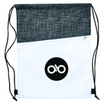 Crosshatch Drawstring Bag-Logo