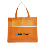 Shopping Tote Bag with Waves-Logo