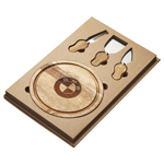 Cawdor Mini Cheese Board & Knife Set-Logo