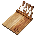 St. Andrews Magnetic CheeseBoard & Knife Set-Logo