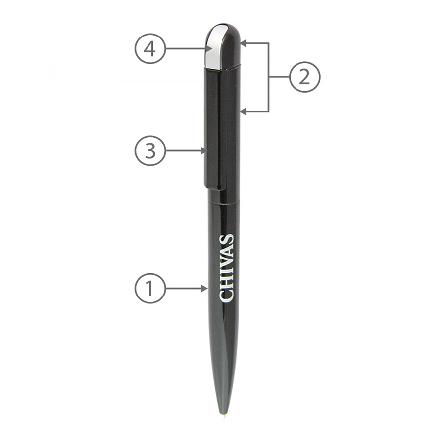 BND62 FOLK, TWIST METAL BALL PEN-Logo