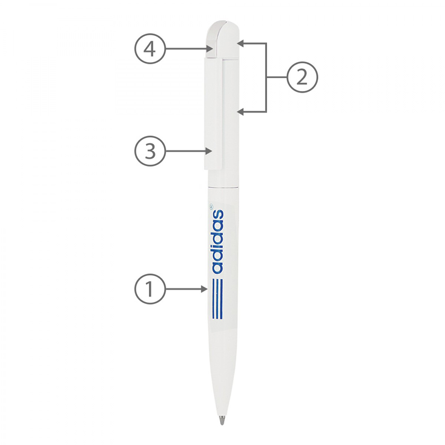 BND62 FOLK, TWIST METAL BALL PEN-Logo