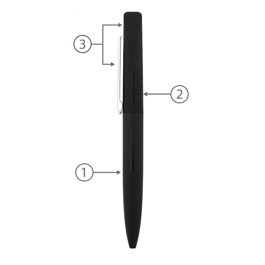 BND66 SLIM, TWIST METAL BALL PEN-Logo