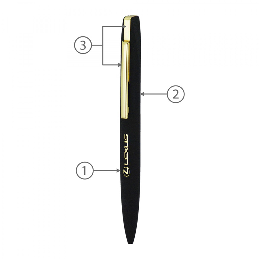 BND66 SLIM, TWIST METAL BALL PEN-Logo