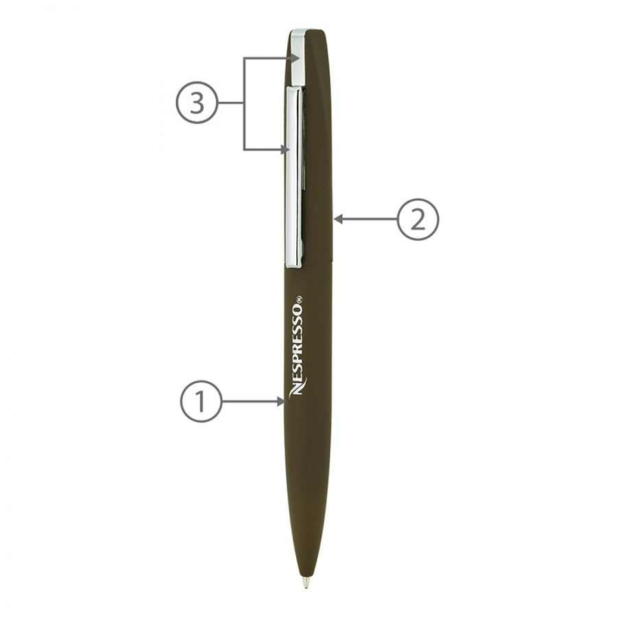 BND66 SLIM, TWIST METAL BALL PEN-Logo