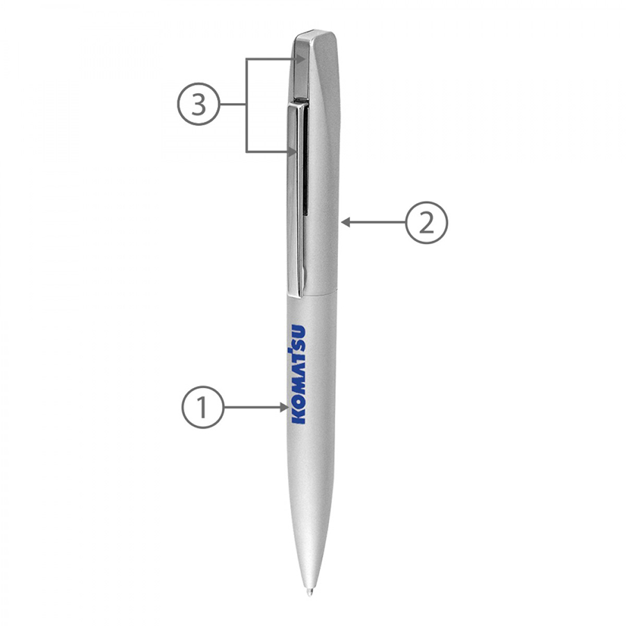 BND66 SLIM, TWIST METAL BALL PEN-Logo