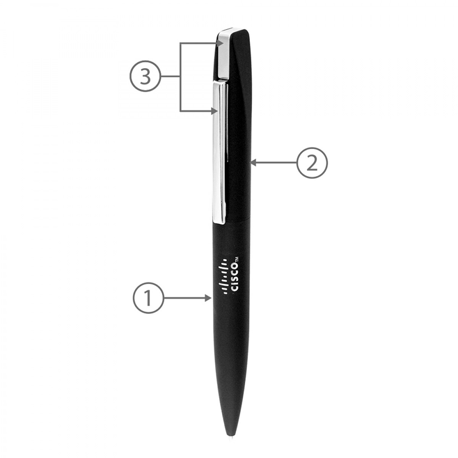 BND66 SLIM, TWIST METAL BALL PEN-Logo