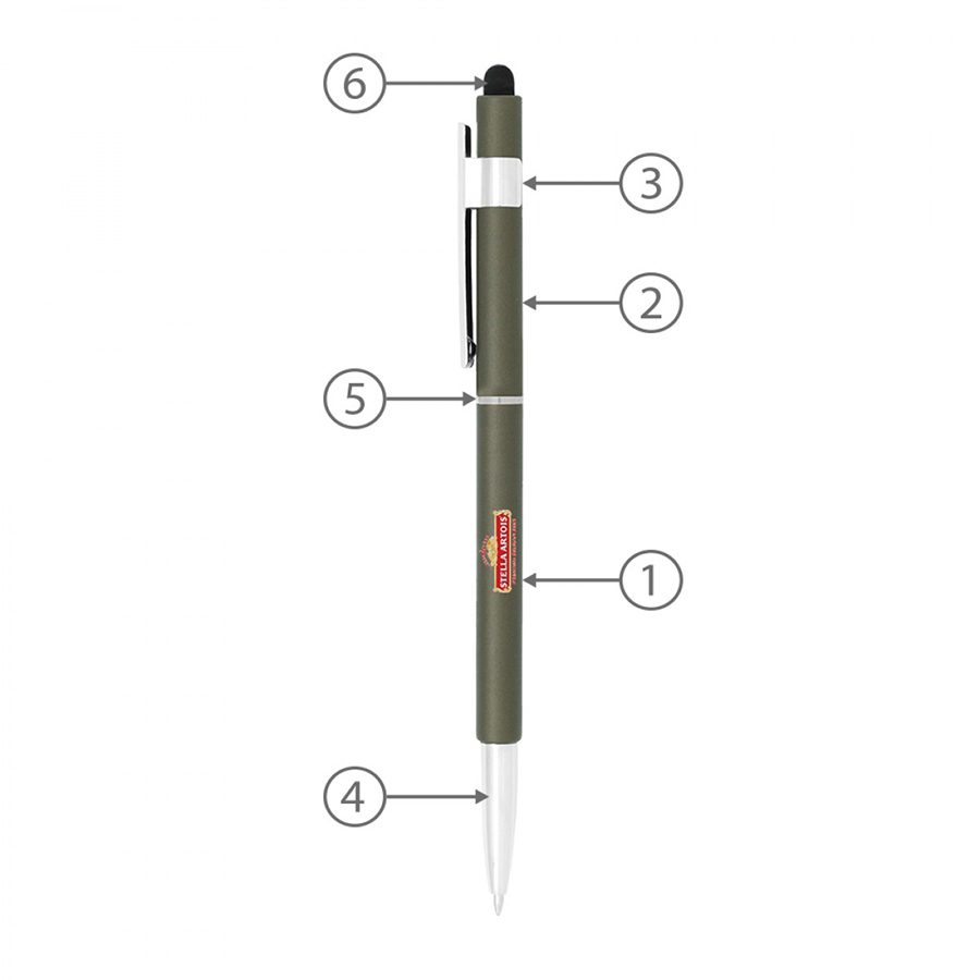 Stylus Hex Pens (Custom Made To Order – BND70S)-Logo