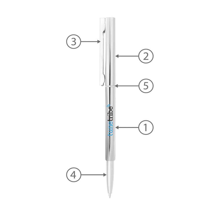 BND71 CLAP TWIST METAL BALL PEN-Logo