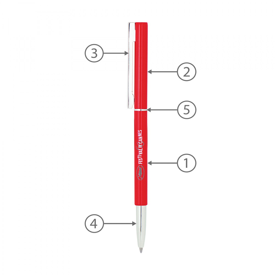 BND71 CLAP TWIST METAL BALL PEN-Logo