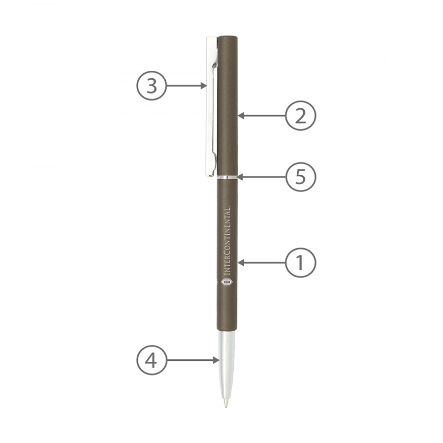 BND71 CLAP TWIST METAL BALL PEN-Logo