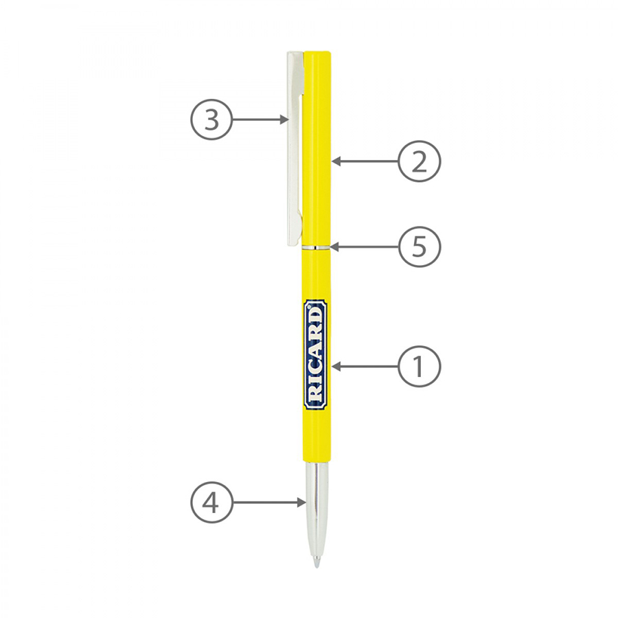 BND71 CLAP TWIST METAL BALL PEN-Logo