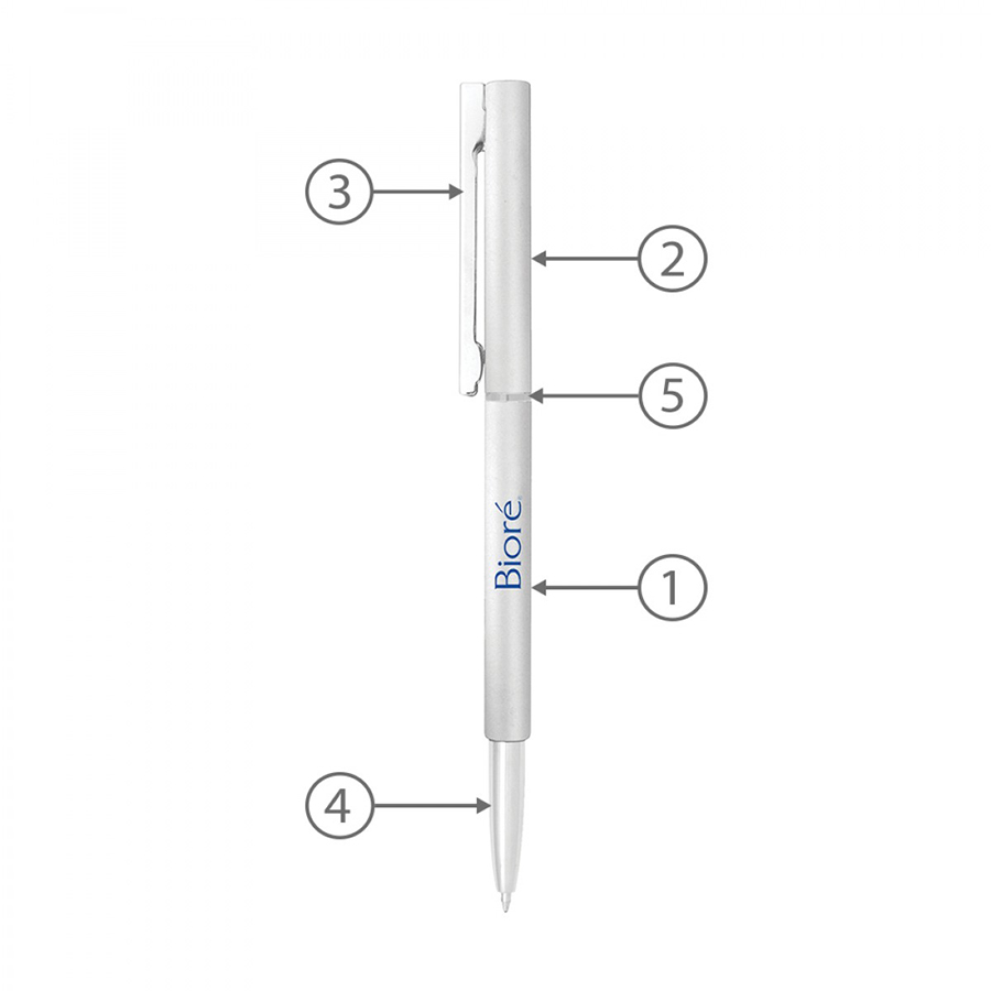 BND71 CLAP TWIST METAL BALL PEN-Logo