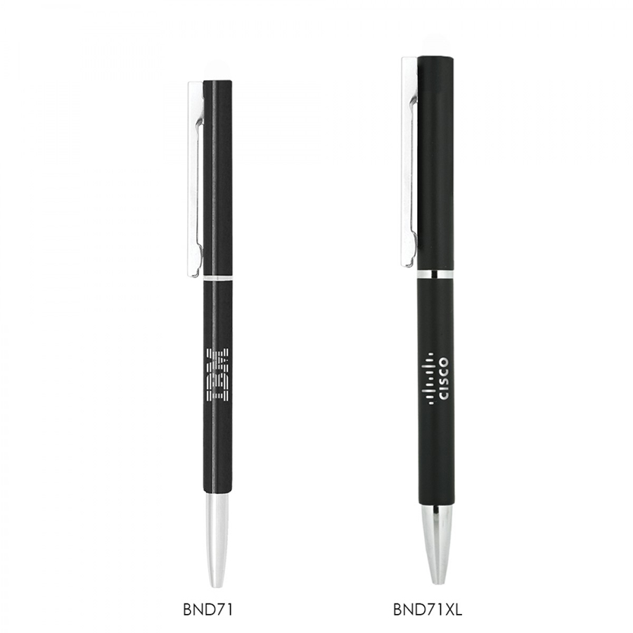 BND71 CLAP TWIST METAL BALL PEN-Logo