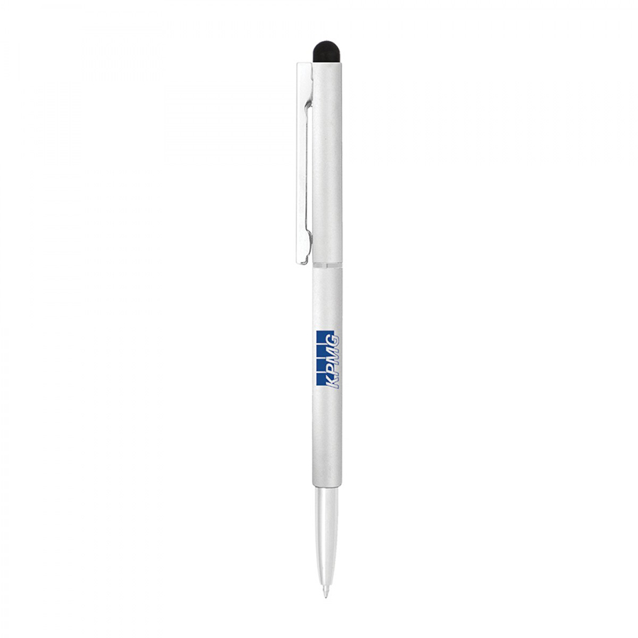 BND71S CLAP STYLUS THIN TWIST METAL BALL PEN-Logo