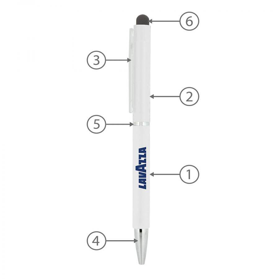 BND71XLS CLAP STYLUS TWIST METAL BALL PEN-Logo