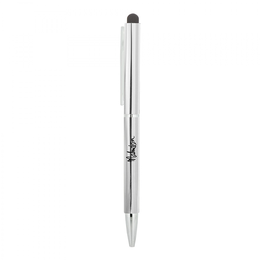 BND71XLS CLAP STYLUS TWIST METAL BALL PEN-Logo