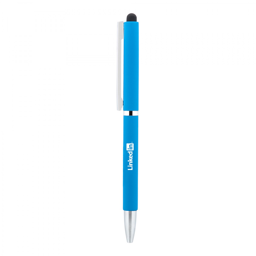 BND71XLS CLAP STYLUS TWIST METAL BALL PEN-Logo