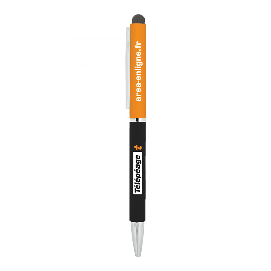 BND71XLS CLAP STYLUS TWIST METAL BALL PEN-Logo