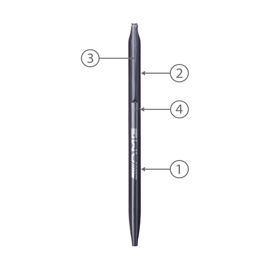 BND72 GLAD, THIN TWIST METAL BALL PEN-Logo