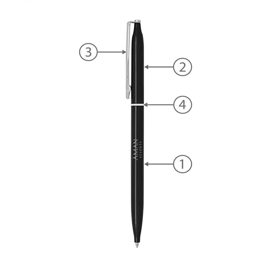 BND72 GLAD, THIN TWIST METAL BALL PEN-Logo