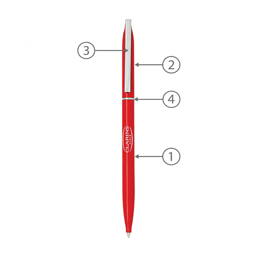 BND72 GLAD, THIN TWIST METAL BALL PEN-Logo