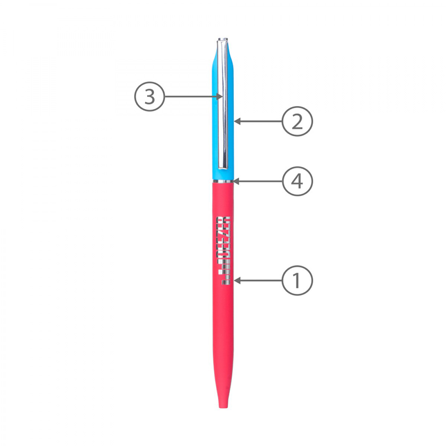 BND72 GLAD, THIN TWIST METAL BALL PEN-Logo