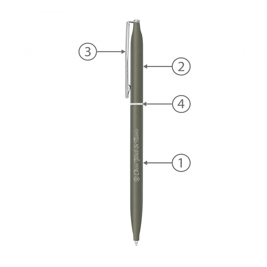 BND72 GLAD, THIN TWIST METAL BALL PEN-Logo