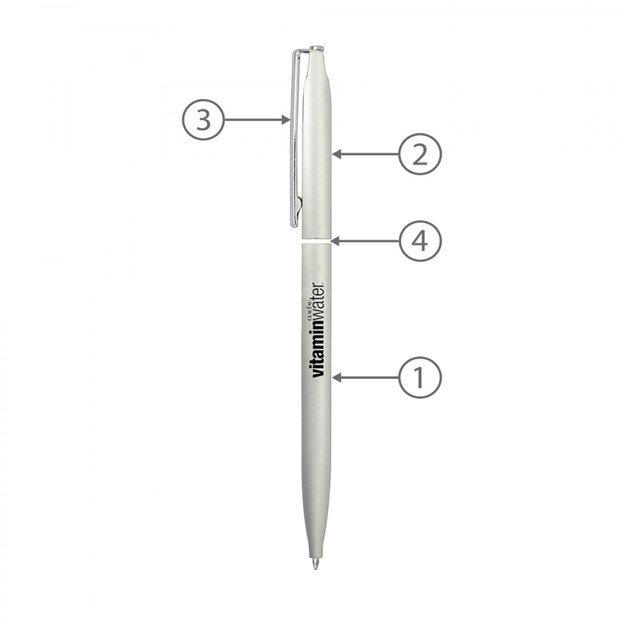 BND72 GLAD, THIN TWIST METAL BALL PEN-Logo