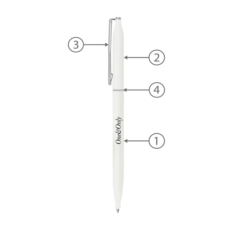 BND72 GLAD, THIN TWIST METAL BALL PEN-Logo