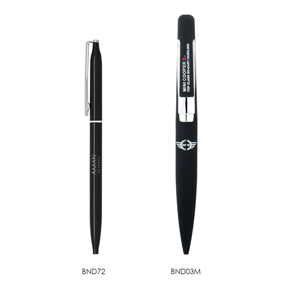 BND72 GLAD, THIN TWIST METAL BALL PEN-Logo