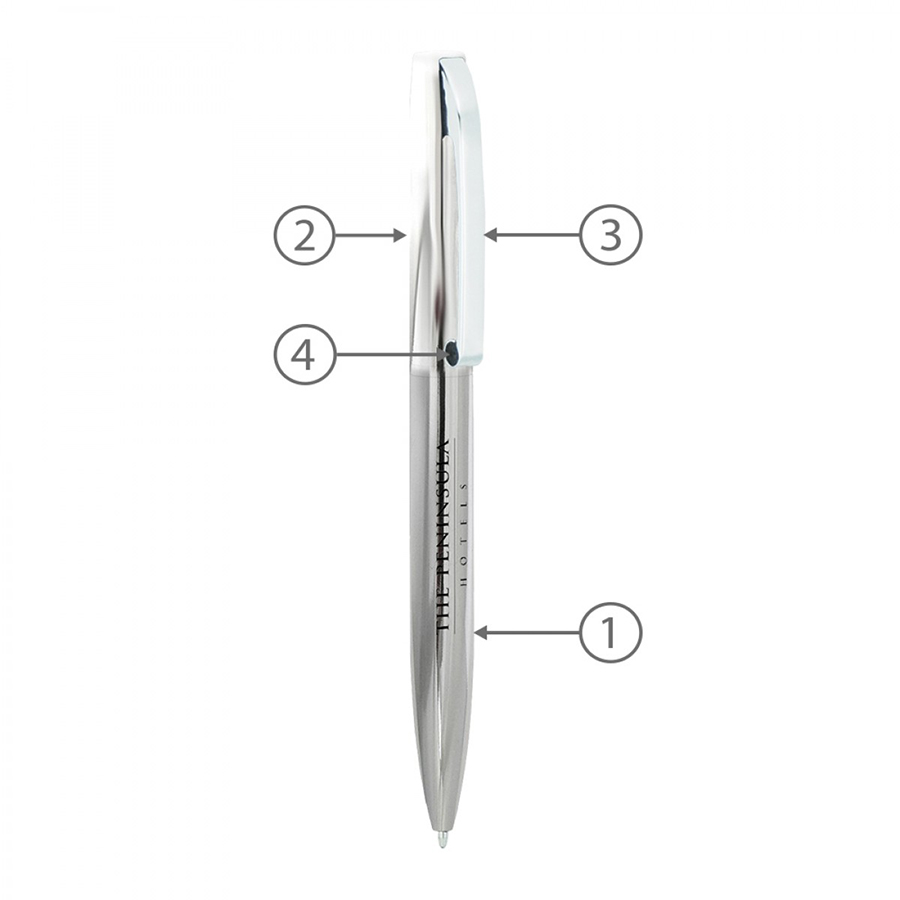 BND75 CLAW, TWIST METAL BALL PEN-Logo