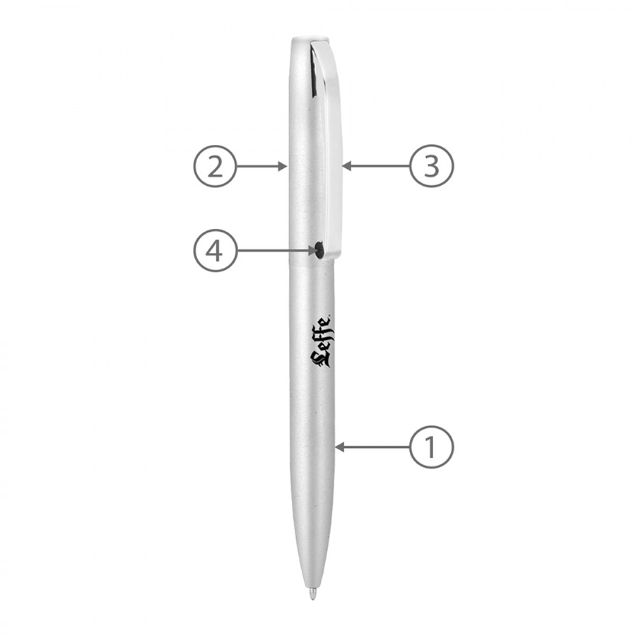 BND75 CLAW, TWIST METAL BALL PEN-Logo