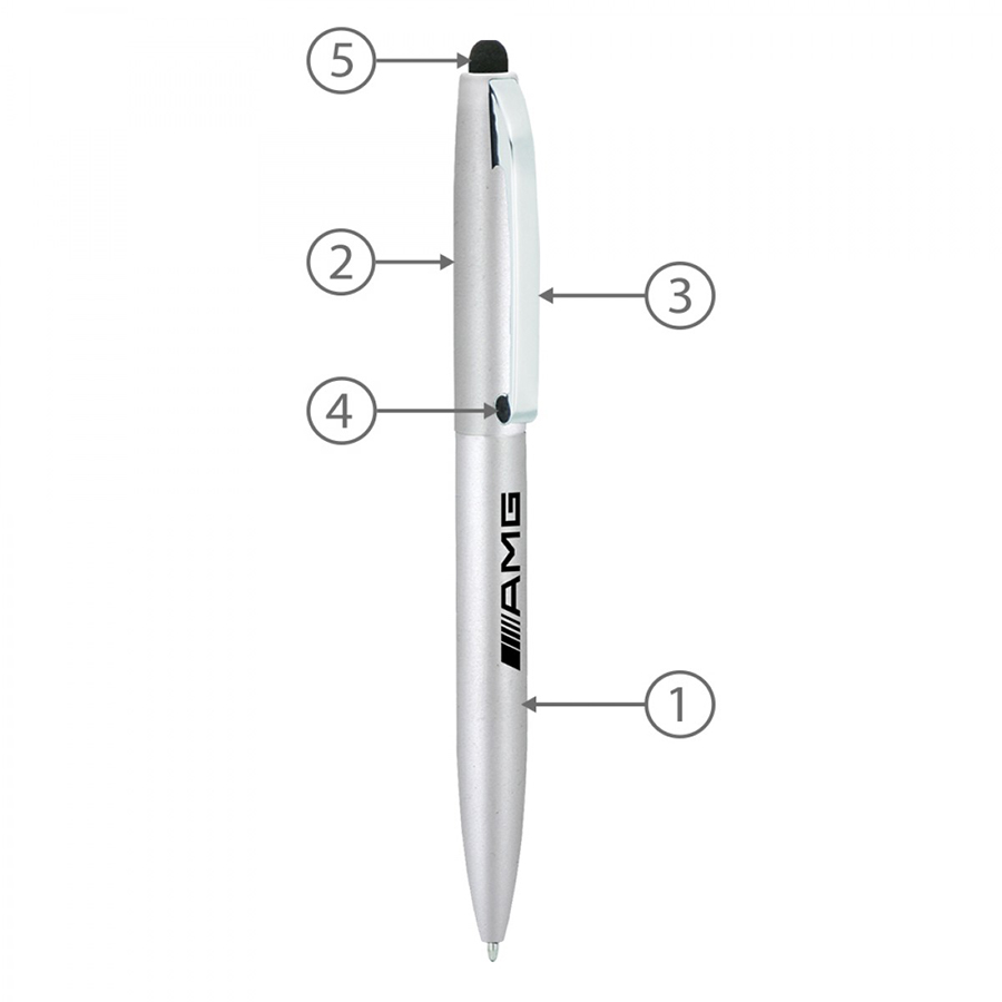 BND75S CLAW STYLUS TWIST METAL BALL PEN-Logo