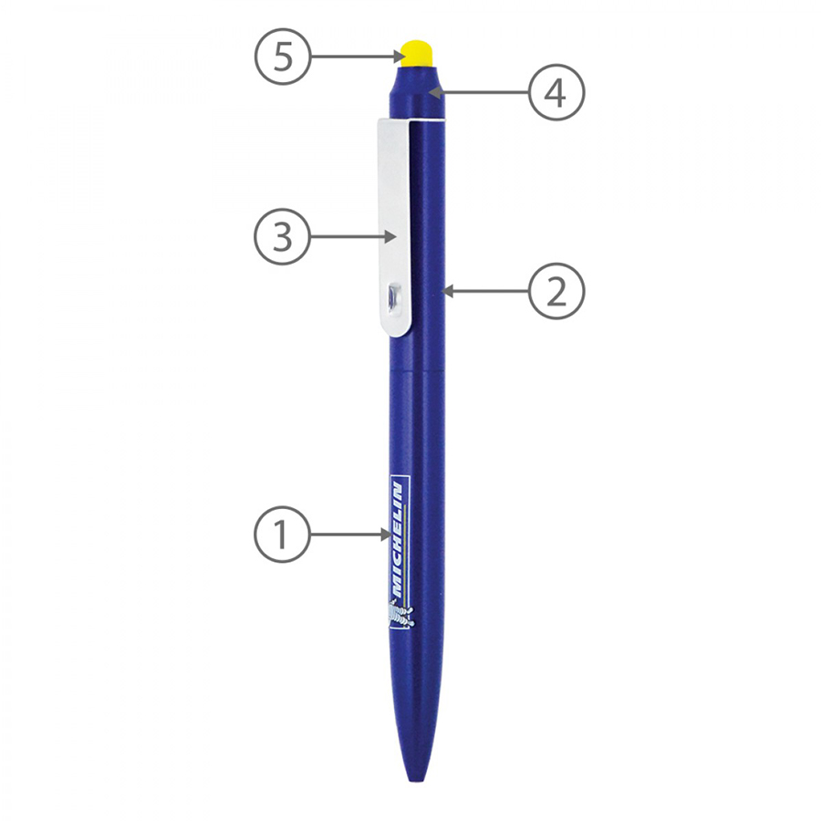 BND76S JOT, STYLUS, TWIST METAL BALLPEN-Logo