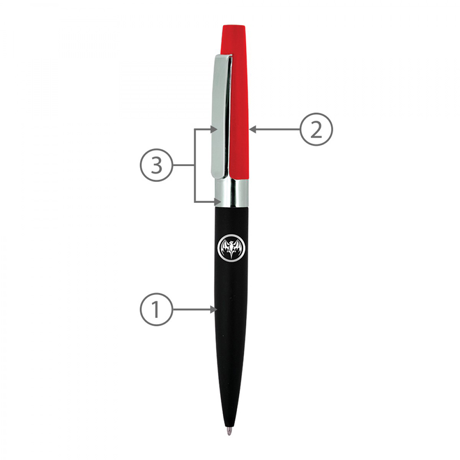 BND77 PERI, TWIST METAL BALL PEN-Logo