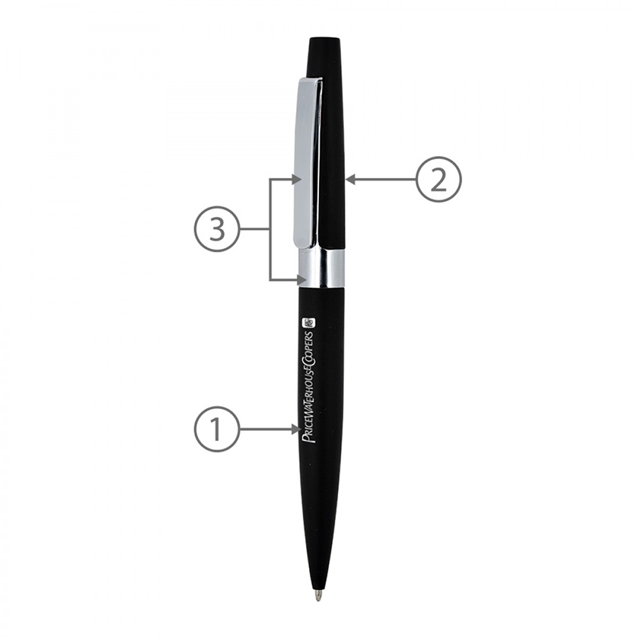 BND77 PERI, TWIST METAL BALL PEN-Logo