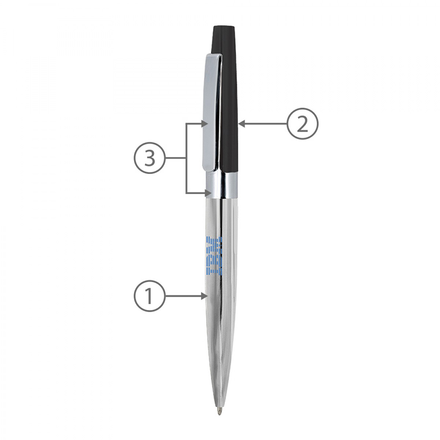 BND77 PERI, TWIST METAL BALL PEN-Logo