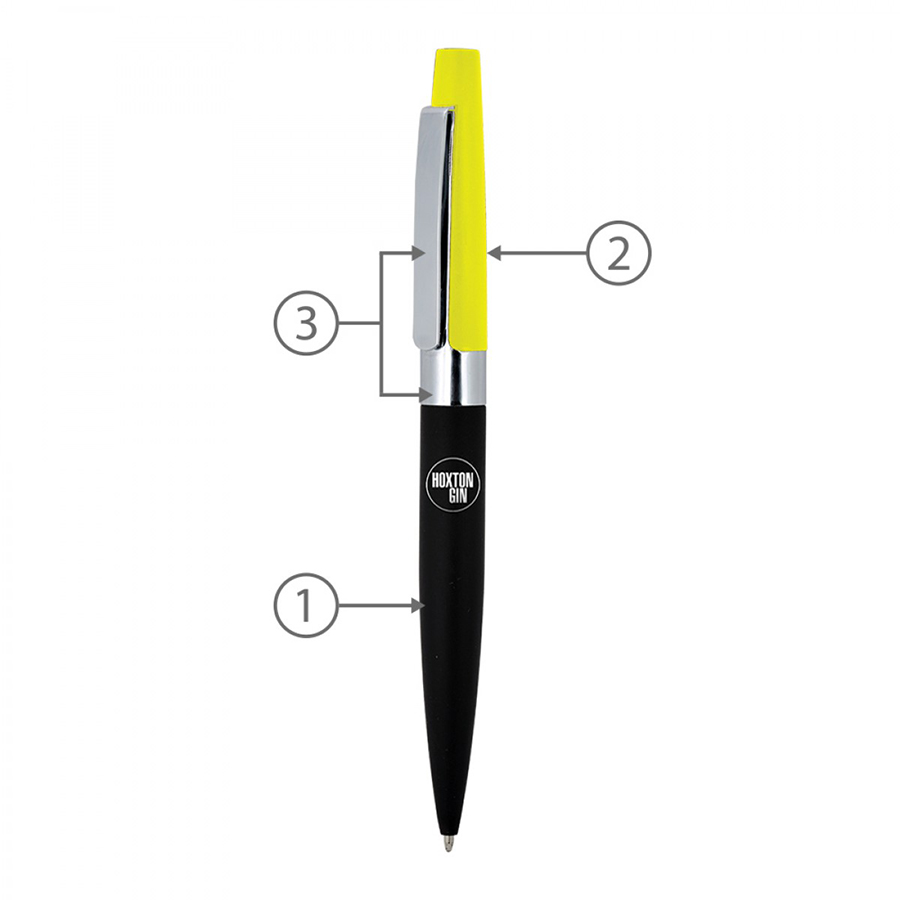 BND77 PERI, TWIST METAL BALL PEN-Logo