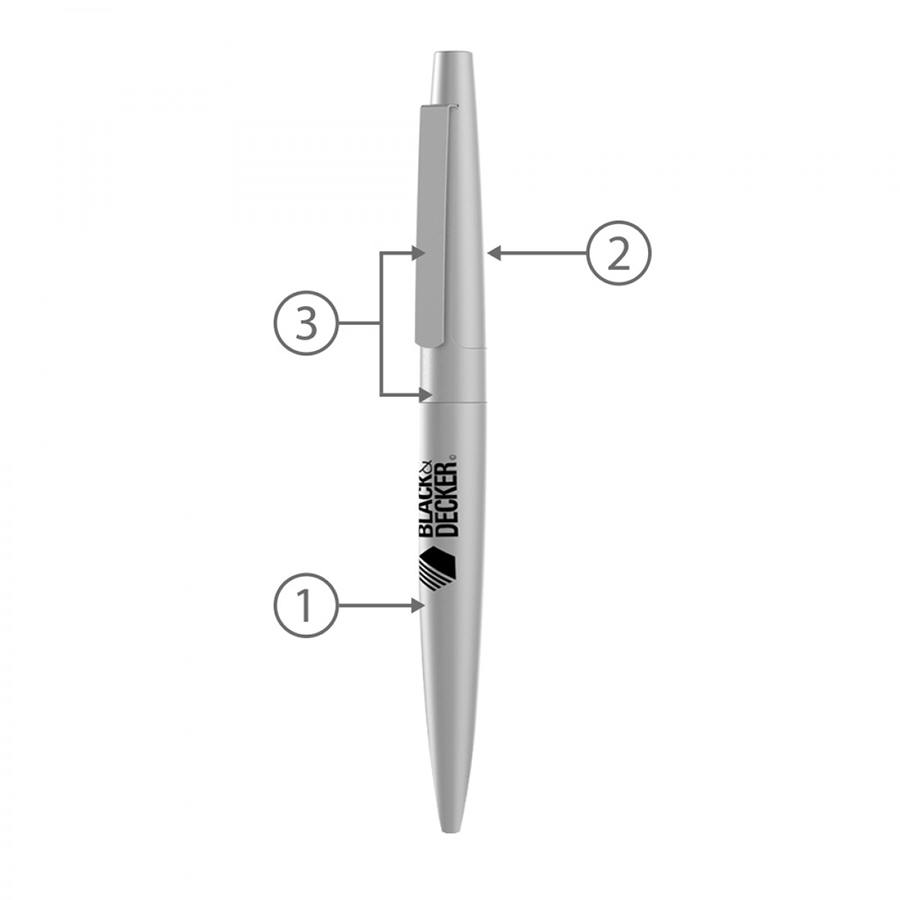 BND77 PERI, TWIST METAL BALL PEN-Logo