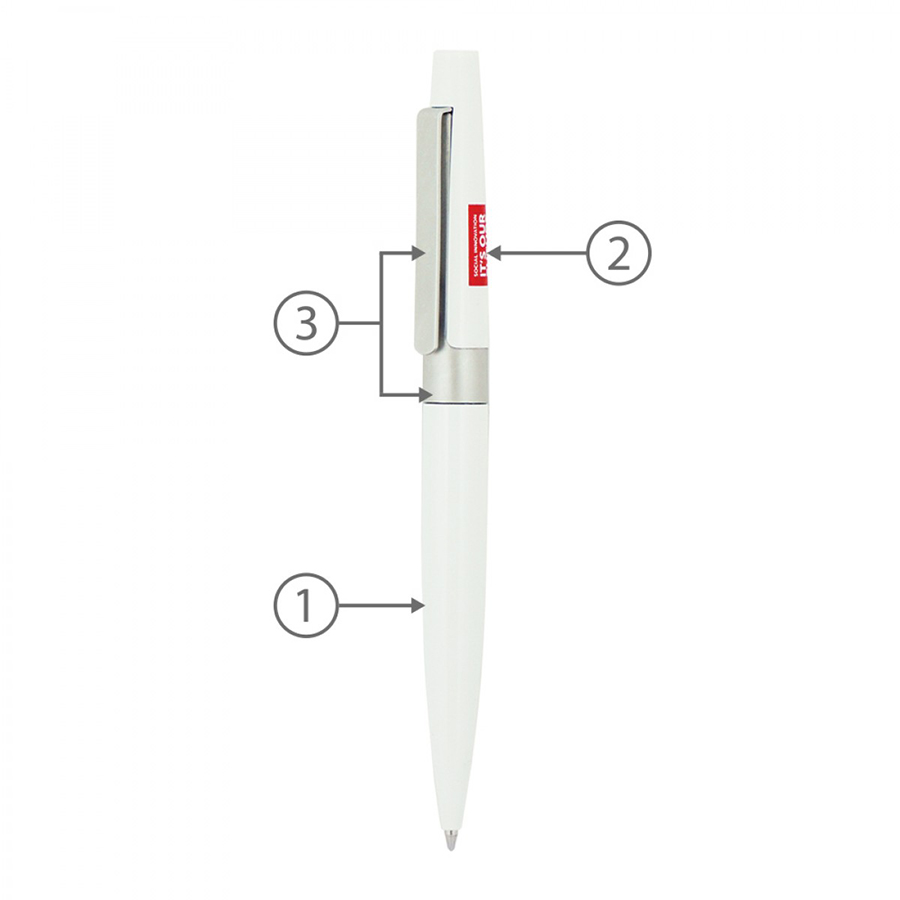 BND77 PERI, TWIST METAL BALL PEN-Logo