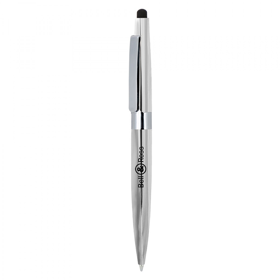 BND77S PERI STYLUS, TWIST METAL BALL PEN-Logo