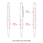 BND77S PERI STYLUS, TWIST METAL BALL PEN-Logo