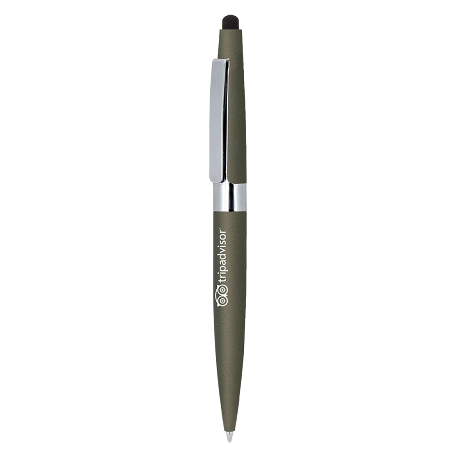 BND77S PERI STYLUS, TWIST METAL BALL PEN-Logo