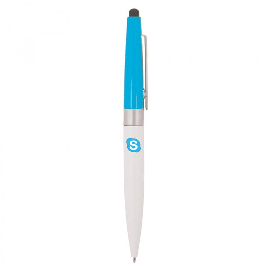 BND77S PERI STYLUS, TWIST METAL BALL PEN-Logo