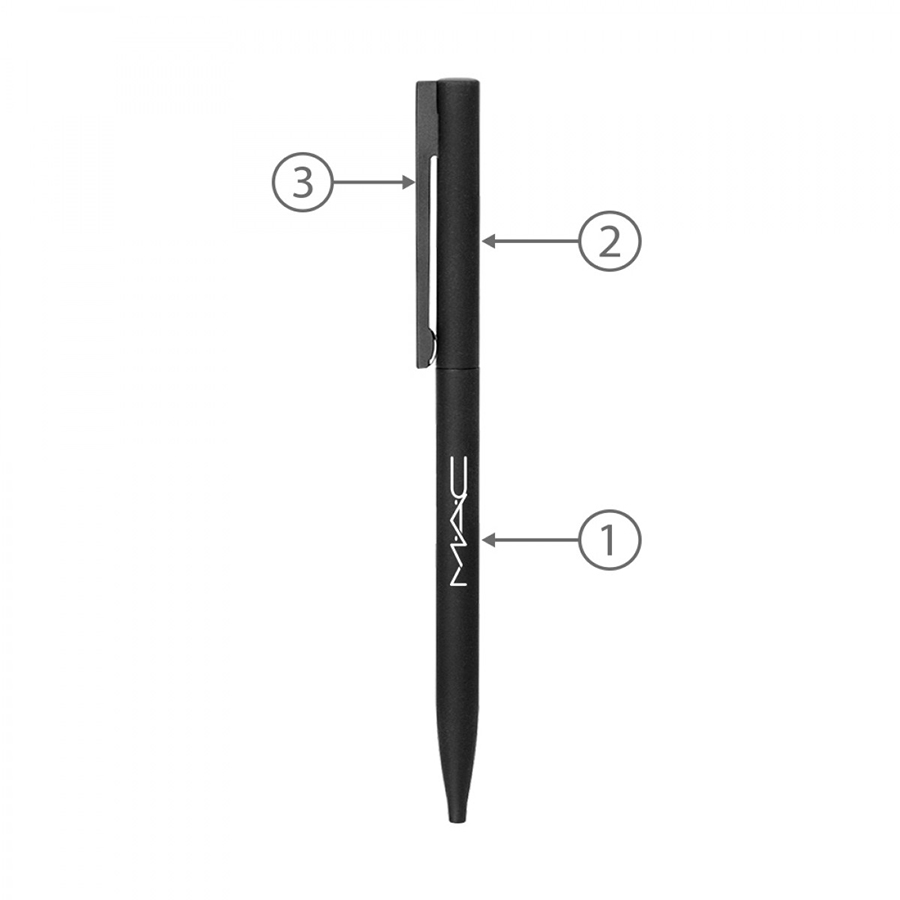 BND78 SARI, THIN TWIST METAL BALL PEN-Logo