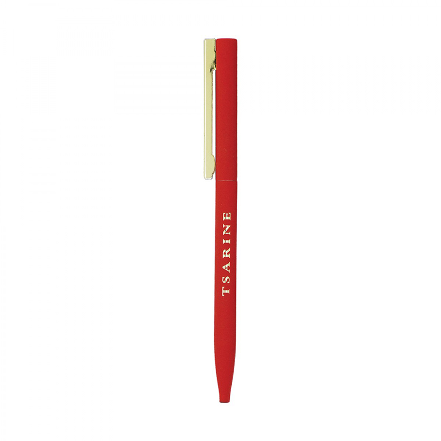 BND78 SARI, THIN TWIST METAL BALL PEN-Logo