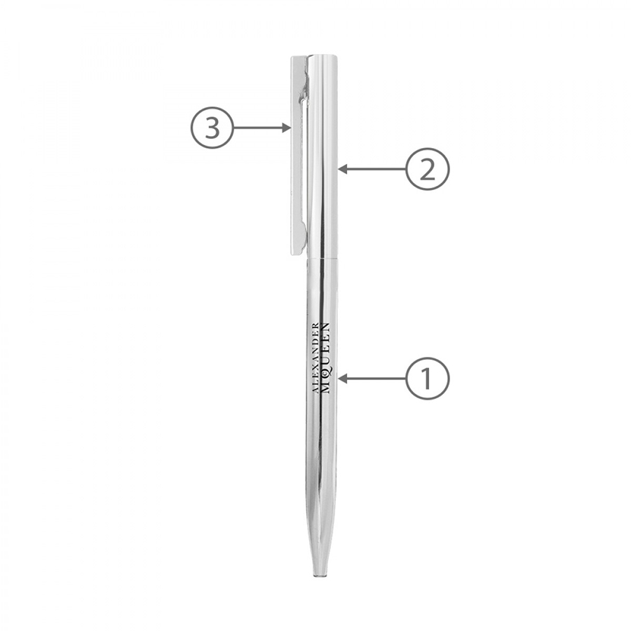 BND78 SARI, THIN TWIST METAL BALL PEN-Logo